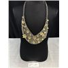 Image 1 : Heavy Silver Tone Metal Necklace