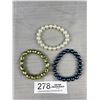 Image 1 : 3 Pearls Stretch Bracelets