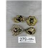 Image 1 : 4 Unqiue Brooches, Each Marked Japan, Ray