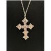 Image 3 : Beautiful Australian Crystal Cross Pendant w/ Chain Necklace