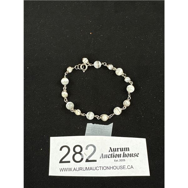 Lovely Silver w/ Beads Bracelet