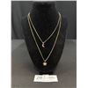 Image 1 : Double Strand Chains w/ Pendants Gold Plated Joe Fresh Necklace