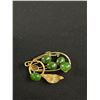 Image 2 : Gold w/ 5 B.C. Jade Stones Pendant
