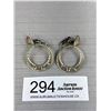 Image 1 : Vintage Hand Crafted Silver Filligree Dangle Clip On Earrings