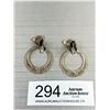 Image 2 : Vintage Hand Crafted Silver Filligree Dangle Clip On Earrings