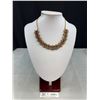 Image 1 : Gorgeous Vintage Hand Crafted w/ Red + White Stones Necklace