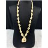 Image 2 : Hand Carved Bone Elephant Design Pendant + Beads Necklace