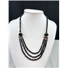 Image 2 : Vintage Black French Jet Glass Beads Necklace