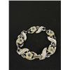Image 2 : 1950s Silver Plated w/ Pearls + Stones Bracelet