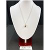 Image 1 : Vintage Gold Filled w/ Black Alaskan Diamond Stone Pendant, Marked Titan G.F. w. Chain Necklace