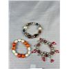 Image 2 : 6 Vintage Misc Glass + Resin Beads Stretch Bracelets