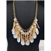 Image 2 : Beautiful Gold Plated Chain w/ Lucite Tasels Necklace