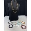 Image 1 : Misc Vintage Glass + Crystal Beads Bracelet + Necklace