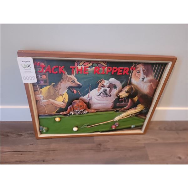 3 D Dogs Playing Pool A