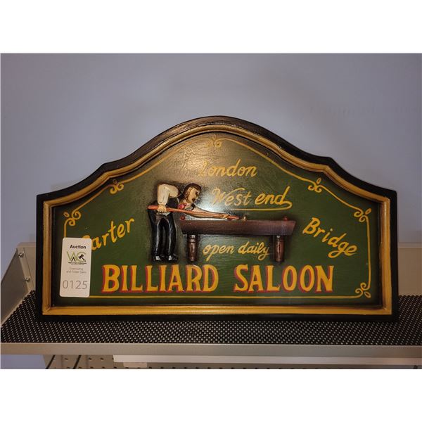 Billiard Saloon Sign. A