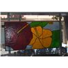 Image 1 : STAINED GLASS CEILING PANEL FROM HIBISCUS LOUNGE (2' X 4')