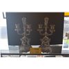 Image 1 : PAIR VINTAGE CANDELABRA SET W/ANGEL MOTIF (PAIR)