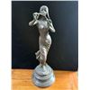 Image 2 : 16 1/2" ART DECO STYLE BRONZE STATUE, WOMAN PLAYING FLUTE