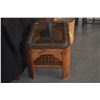Image 3 : BRASS FRAMED SHIP'S WINDOW SIDE TABLE W/TEAK GRATE