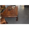 Image 4 : KOA COFFEE TABLE W/CHINESE STYLE LEGS (60" X 36")