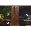 Image 2 : CARVED KOA WOOD LAMP W/WOVEN SHADE (28")