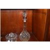 Image 2 : CRYSTAL DECANTER & COVERED JAM POT (2 PCS)