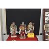 Image 1 : CHINESE 3 LUCKY GODS (FOOK, LOOK & SAU) "LUCK, WEALTH & LONG LIFE" (10 1/4") (3 PCS)