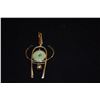 Image 2 : 10-14K MODERNIST JADE PENDANT (MIXED WG & YG)