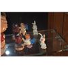 Image 2 : MIXED LOT: FIGURINES, VASE, BANK FULL OF PENNIES, MUSIC BOX & ORNAMENTS (12 PCS)