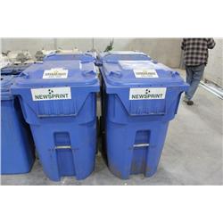 4 LARGE RECYCLE BINS