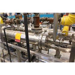 STAINLESS STEEL HEAT EXCHANGER FOR CIP WITH CONTROLS, AUTO STEAM VALVES AND FRISTRAM SS PUMP