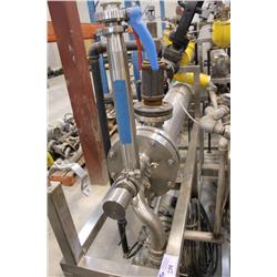 STAINLESS STEEL HEAT EXCHANGER FOR CIP WITH CONTROLS, AUTO STEAM VALVES AND FRISTAM PUMP