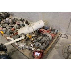 PALLET OF MOTORS AND PUMPS