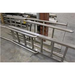 3 STAINLESS STEEL LADDERS