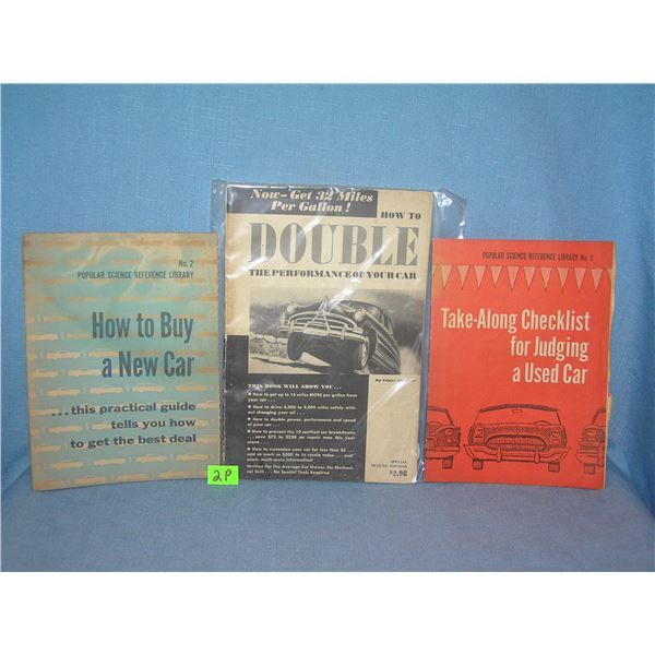 3 automotive related books and booklets