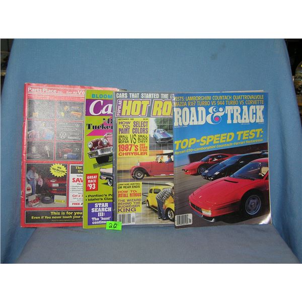 Group of automotive magazines