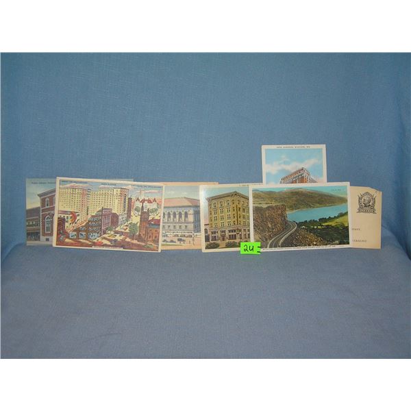 Group of vintage auto related post cards