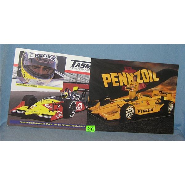 Pair of vintage NASCAR photos