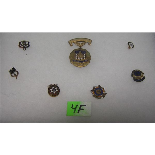 Early Masonic and misc. lodge pins and medals