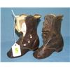 Pair of antique hand made child's shoes