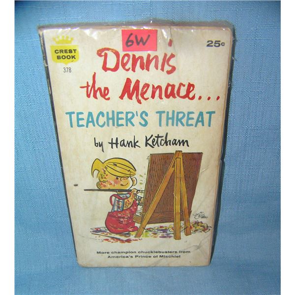 Dennis the Menace teacher's threat paper back book