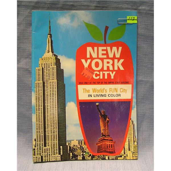 Vintage NY City color guide book