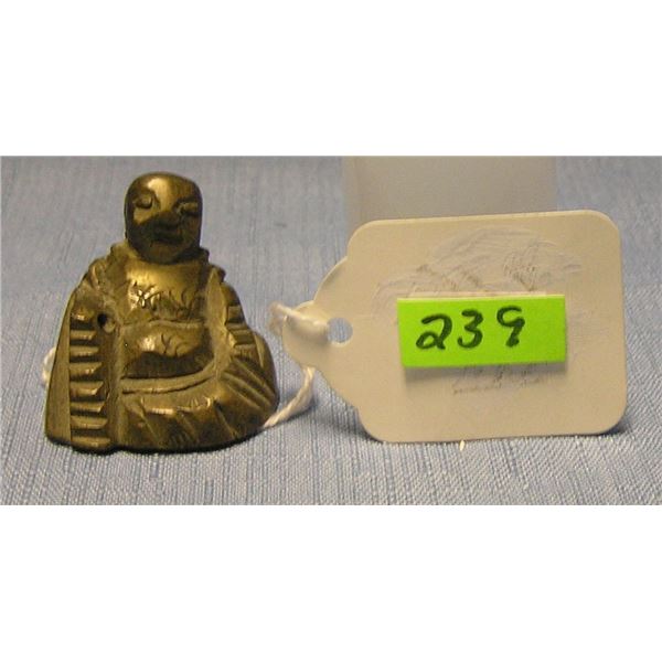 Vintage bronze Buddha paperweight