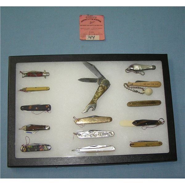 Collection of great early miniature pocket knives