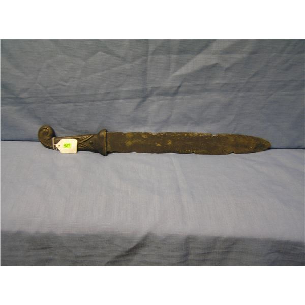 Heavy solid brass fighting knife