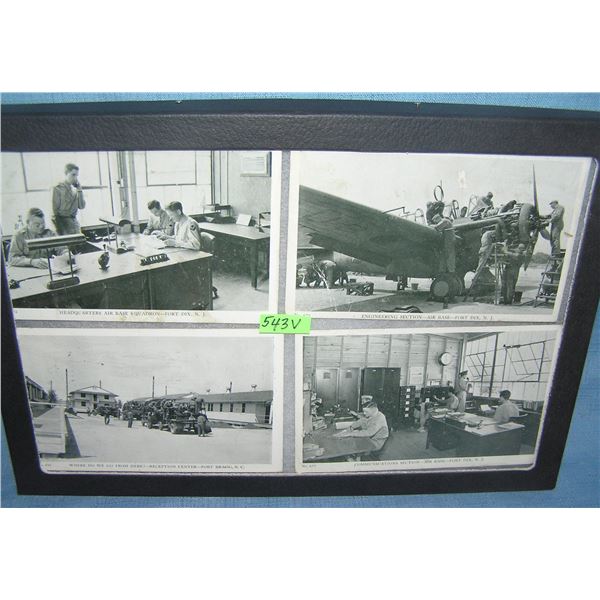 Group of vintage WWII military themed post cards