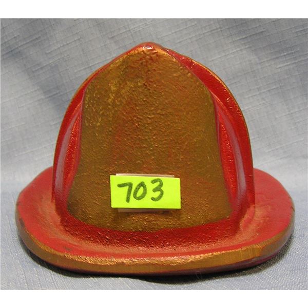 fire dept helmet shaped display/paperweight