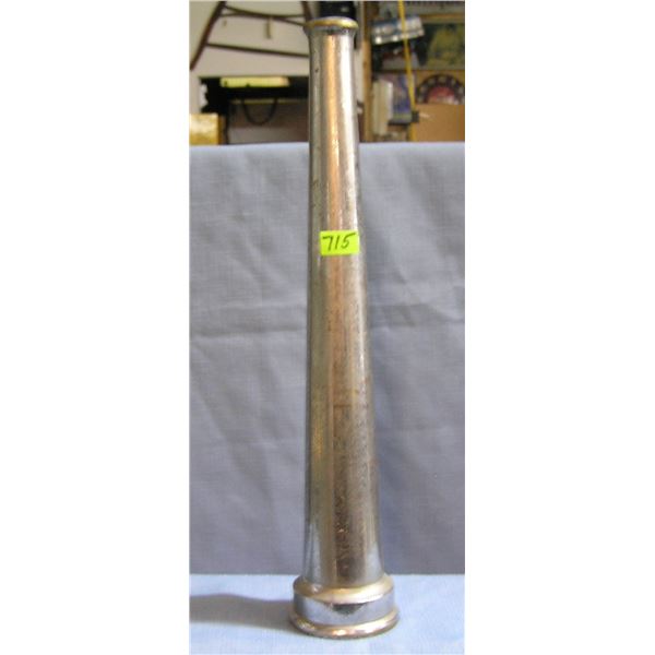 Chrome over solid brass antique fire nozzle