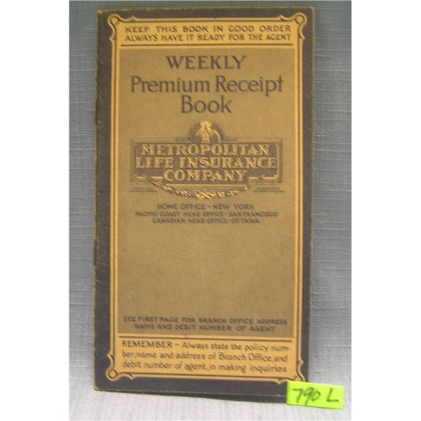 Metropolitan Life insurance co. premium booklet