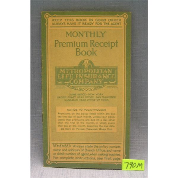 Metropolitan Life insurance co. premium booklet